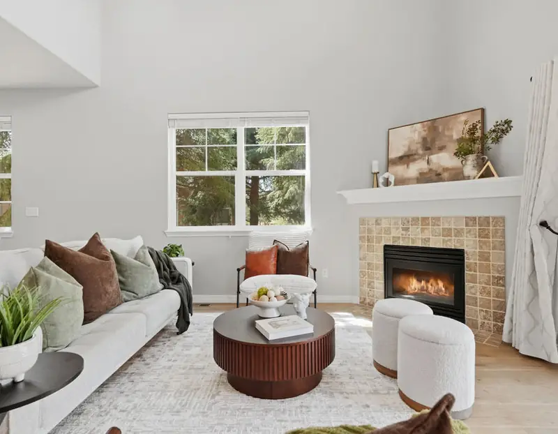 Staged living room
